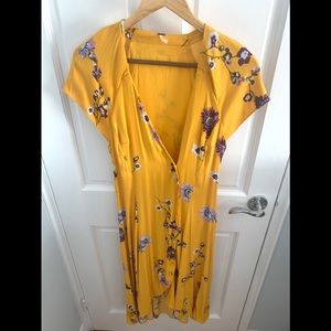 Asymmetrical button front dress